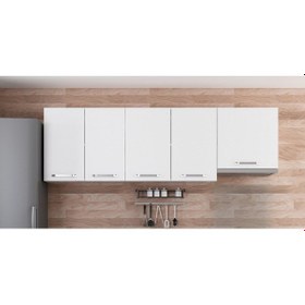 Resim Minar 230 Cm Mutfak Dolabı Beyaz 230-B7-Üst Modül Beyaz 
