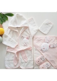 Resim Kız Bebek Somon Havlu Bornoz Defne Sabunlu Set 826 0 3 Yaş 