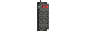 Resim Markafox Termal Akım Korumalı USB 2.1A Şarj Çıkışlı 8’li Uzatma Prizi - 2 Metre 16A 4000W Güç Dağıtıcı Grup Priz 3411 