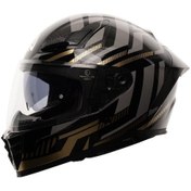 Resim Nukrotech Nukro 853 Power Gold Black Full Face Motosiklet Kaskı 