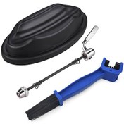 Resim Kosona Bisiklet Dağ Bisikleti Sürüş Platformu Aksesuarı: Ön Tekerlek Yükseltici + Arka Tekerlek Hızlı Çıkartma Çubuğu + Zincir Fırçası 