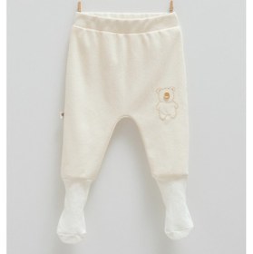 Resim Cute Bear Çoraplı Bebek Pantolon Bej 