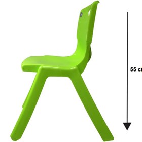 Resim Temel 1.kalite Kırılmaz Çocuk Sandalyesi - Kreş Ve Anaokulu Sandalyesi Yeşil 8 Adet 