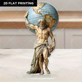 Resim 2D Düz Akrilik Herkül Yunan Mitolojisi Heykeli-Klasik Yer Tasarımı Masaüstü Sanat Eseri, Ev Dekoru, Ofis veya Hediye Temalı, Pil Yok, Çok Amaçlı, Akrilik Malzeme, 2D Düz, Herkül Dekoru 