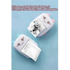Resim Ciyu Ticaret Mini Taşınabilir Termal Yazıcı Bluetooth Bağlantılı Renkli Kompakt Tasarım 