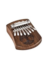 Resim Meinl Sonic Energy Kl801tol Mini Solid Tree Of Life C Major 8 Note Kalimba Black Walnut 