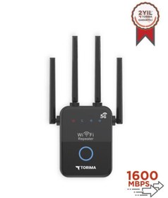 Resim Torima AC35Q Siyah Wi-Fi Router 1600Mbps Çift Bant 4 Anten 