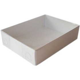 Resim Asetat Kapaklı Karton Kutu 9X12X3 Cm (25 Adet) Beyaz 