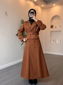 Resim Esre Store 4570 - Bondit Kumaş İkili Tesettür Takım Kahverengi 