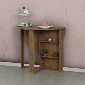 Resim Pasific Home Middle Pratik Katlanır Masa, Koyu Meşe 