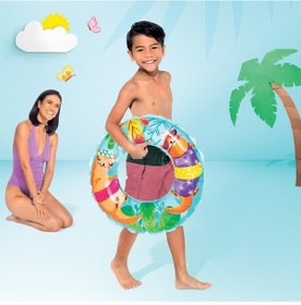 Resim Intex Şeffaf Desenli Çocuk Yüzme Simidi Gök Mavisi 61cm 59242 