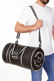 Resim Butik Silindir Sporcu Çantası Siyah Omuz Askılı Fitness Sp 