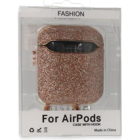 Resim İlkyaz Fashion Apple Airpods 2 (2.nesil) Spell Simli Kılıf - Rose Gold 
