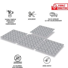 Resim Tink Kendinden Yapışkanlı Geometrik 042 Desenli Pvc Karo 30X30 cm (56 Adet) 5m2 