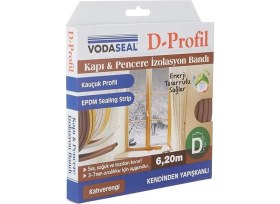 Resim AyrStore 53.01.050 Kapı Pencere Izolasyon Bandı, Kendinden Yapışkanlı, Kahve 