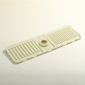 Resim Reedark Silikon Alçaklı Su Akıtma Matı - Lavabo/ Mutfak Fantezi Suyu Önleyici, Kesilebilir, Kuru Tutucu Bej 