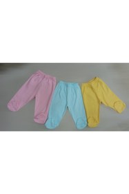Resim özdemirli bebe Patikli Alt Pijama Ayaklı 3 Lü Paket 