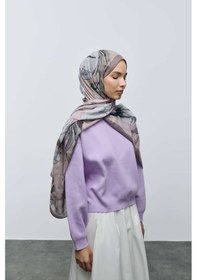 Resim Moda Kaşmir Nileya Desen Pamuk Şal Tozlu Kahve 