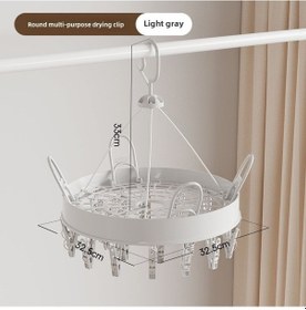 Resim Reedark Ev İçi 24 lı Gri Plastik Çok Amaçlı Katlanabilir Terlik Çorap Çamaşır Kurutma Rakusu Balkon Rüzgarlı Alanda Kullanıma Uygun Diğer 