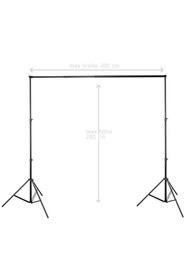 Resim Ayex Taşınabilir Fon Askı Sistemi 280cm X 300cm, Teleskopik Bar 300cm 