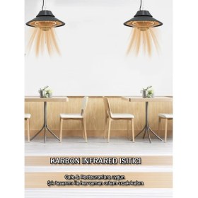 Resim Mirkraft Elirg Light 2000 W Elektrikli Infrared Tavan Isıtıcısı Antrasit Renkli Kullanım Alanı İçin 