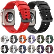 Resim Lastik Doku Silikon İzle Kordon, iOS Uyumlu Watch 7 45mm 