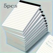 Resim 5'li Paket Mini Cep Defterleri, Her Birinde 30 Sayfa Bulunan 7.62x12.7 cm Çizgili Not Defteri 