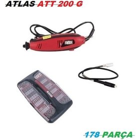 Resim Atlas Mini Matkap Gravür Seti Mini Drill Mini El Matkabı 178Pcs 