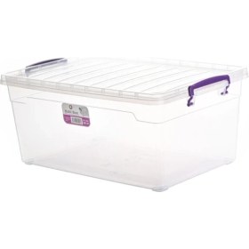 Resim Mediterian Şeffaf 20 Lt Hobi Saklama Kutusu, dayanıklı ve kullanışlı depolama çözümleri 