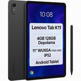 Resim Lenovo Tab K11 Wi-Fi ZADC0100TR 11'' + Kalem | 128 GB 4 GB Gri 