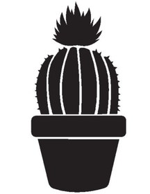 Resim Kıvırcıkyoga Saksı Çiçeği Kaktüs (Oto-Motor-Laptop-Duvar-Dekor) (Tip 7) 10 x 20 Cm 