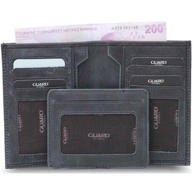 Resim Guard Antik Siyah Hakiki Deri Çıkarılabilir Gizli Kartlıklı Erkek Cüzdan // Grd260225wt1580 Diğer 