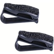 Resim Zhanglei001 Siyah Elmas 2 Adet Abs Güneşlik Gözlük Klipsi Faturalı Ve Kimlik Yuvası 