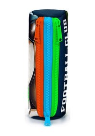 Resim Coral High Siyah Turuncu Futbol Topu Baskılı Erkek Çocuk Kalem Çantası - Üç Gözlü Çok Renkli 