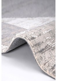 Resim Halı Sepeti Safir A5902b Gri Halı 14mm Hav, Robot Süpürge Uyumlu Salon & Koridor Halısı Gri 