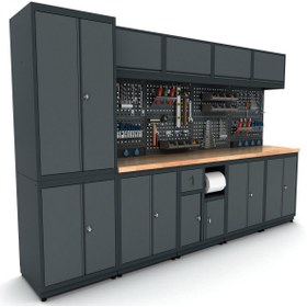Resim İdeal Ekipman 3.1 Metre Modüler Çalışma Tezgahı İE.36.18.23 