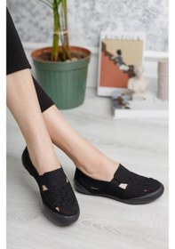 Resim EPAAVM - Ortopedik Ped Lastikli Siyah Kadın Ayakkabı - ERŞ1801 Siyah 