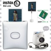 Resim Fujifilm Instax Square Link Beyaz Akıllı Telefon Yazıcısı ve Pal Beyaz Dijital Kamera Seti 