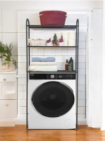 Resim Bye Concept More Metal Ayaklı 3 Raflı Banyo Rafı Çamaşır Makinesi Üstü Dekoratif Raf Askılık Organizer 