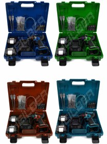 Resim BÖHRER ALMAN V998 15AHm MAVİ BAKIR SARGILI ÇİFT AKÜLÜ DARBELİ AKÜLÜ VİDALAMA ÇELİK ŞANZIMAN ŞARJLI MATKAP 