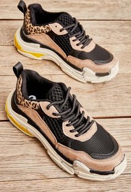 Resim Bambi Siyah/leopar Kadın Sneaker K01591007222 