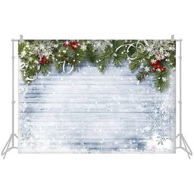 Resim Noel Temalı Fotoğraf Fon Perdesi 2.1x1.5m - Poliester Kumaş Beyaz Beyaz 