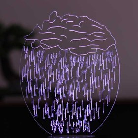 Resim Yağmur Bulutu Figürlü Dekoratif Hediye Led Masa Lambası | BYLAMP 