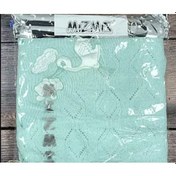 Resim Elyaflı Triko Battaniye Mint 