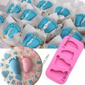 Resim 3D sevimli bebek mini ayak silikon kalıbı, el yapımı araç malzemesi, rezin, damlalık, sabun ve kil işleri için uygun, aile ve arkadaşlar için hediye 