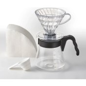 Resim V60 Kahve Demleme Seti, Şeffaf 