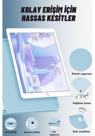 Resim Qpen Apple Uyumlu iPad Air 2 9.7 İnç Klavyeli Tablet Kılıfı Klavye + Stand 