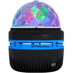 Resim Ayt Ledx Yqx-6888 Mini Usb Li 3 Watt Şarjlı Sihirli Rgb Led Disko Topu Tavan Gece Lambası Siyah 