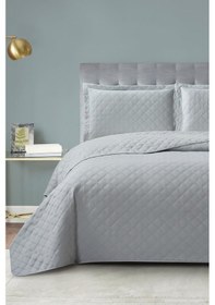 Resim Zagreb Elyaf Dolgulu Çift Kişilik 240x260 Cm Yatak Örtüsü Gri Gri 