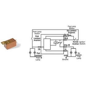 Resim Sanel 12V Sis Lamba Rölesi 5 Fiş 10 A Karsan Orj. N11.1660 